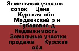 Земельный участок 30 соток. › Цена ­ 350 - Курская обл., Медвенский р-н, Губановка д. Недвижимость » Земельные участки продажа   . Курская обл.